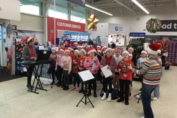 Carol Singing in Tesco